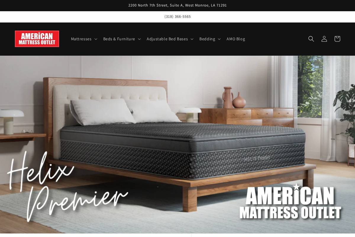 americanmattressoutletwm.com homepage screenshot