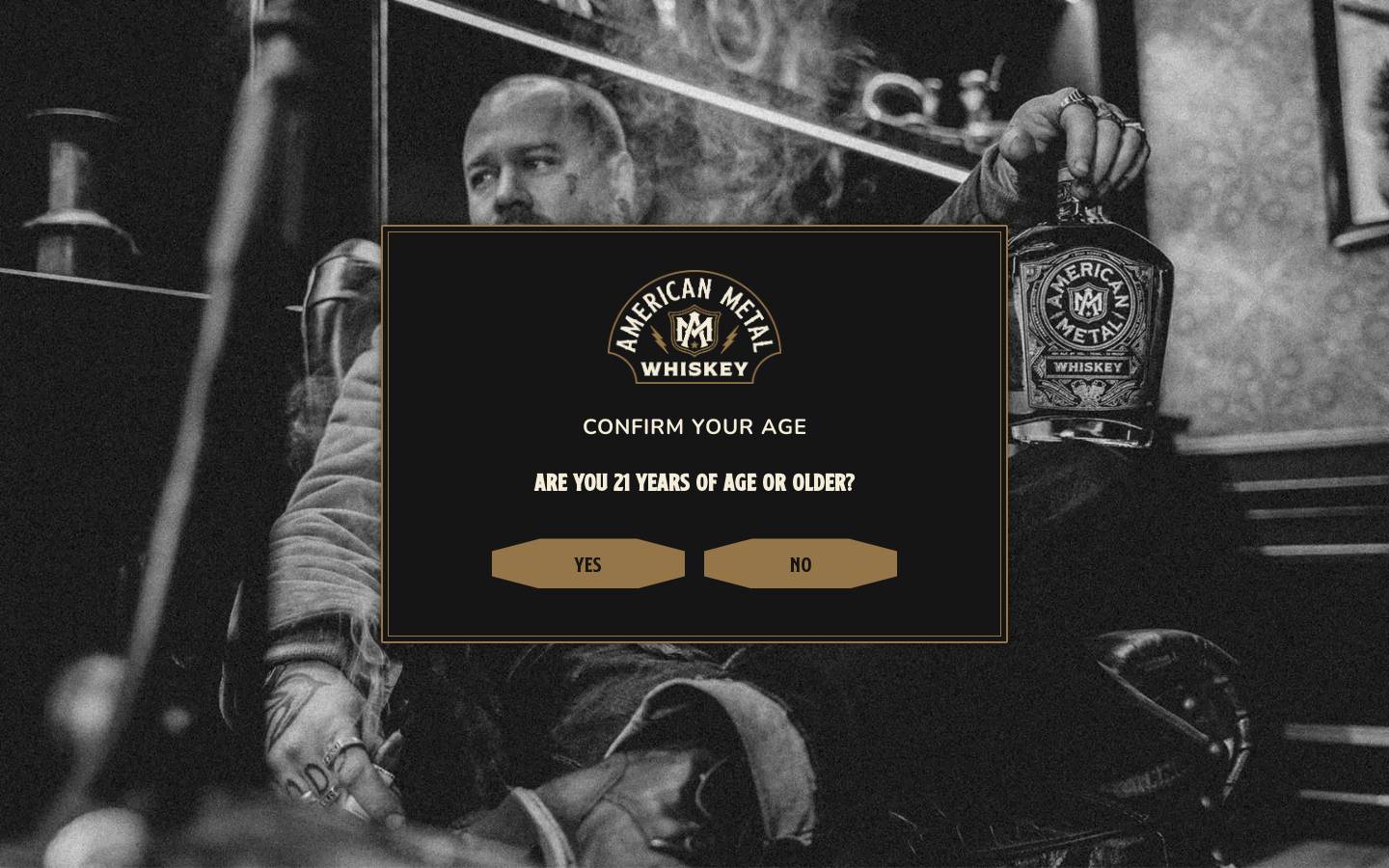americanmetalwhiskey.com homepage screenshot