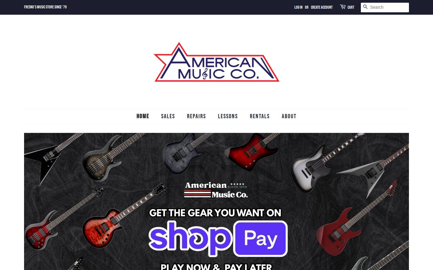 americanmusicsales.com homepage screenshot
