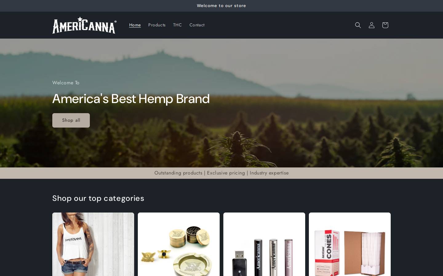 americannabrand.com homepage screenshot