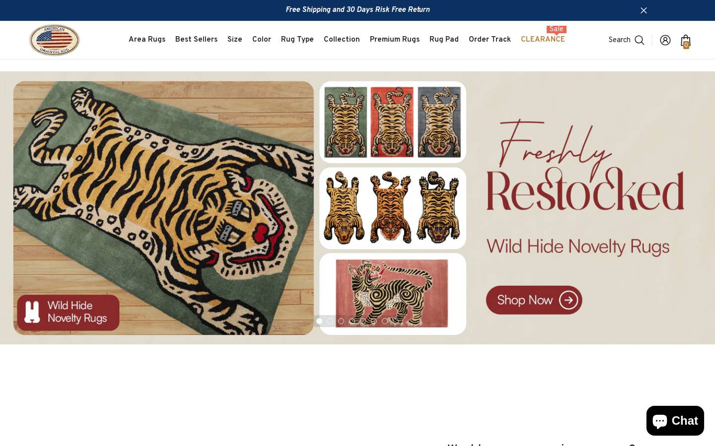 americanorientalrug.com homepage screenshot