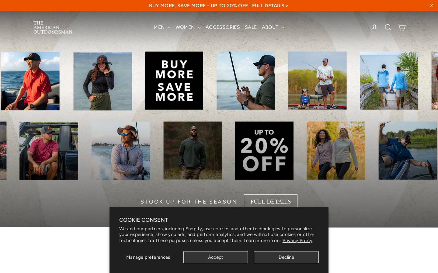 americanoutdoorsmangear.com homepage screenshot