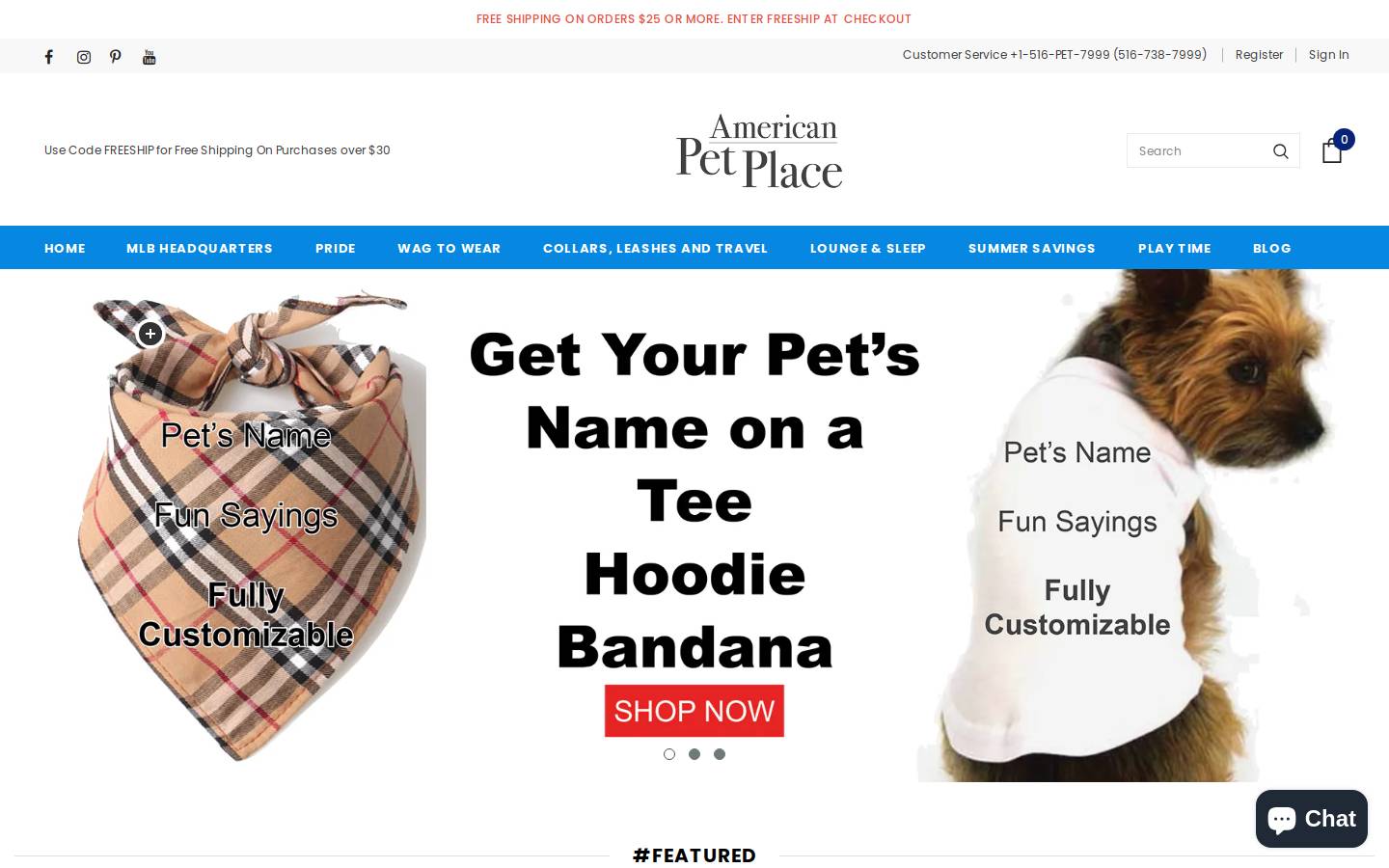 americanpetplace.com homepage screenshot