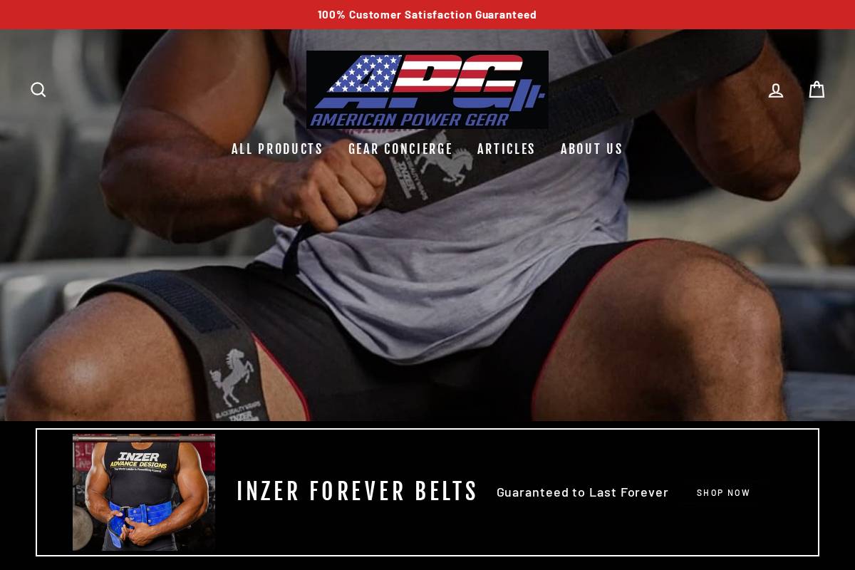 americanpowergear.com homepage screenshot