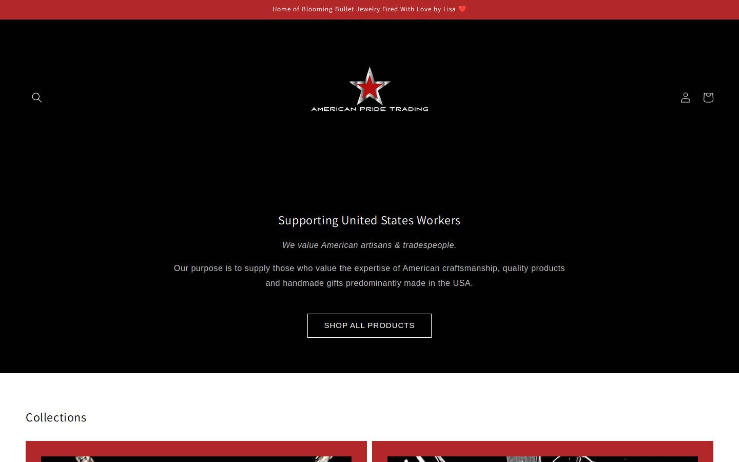americanpridetrading.com homepage screenshot