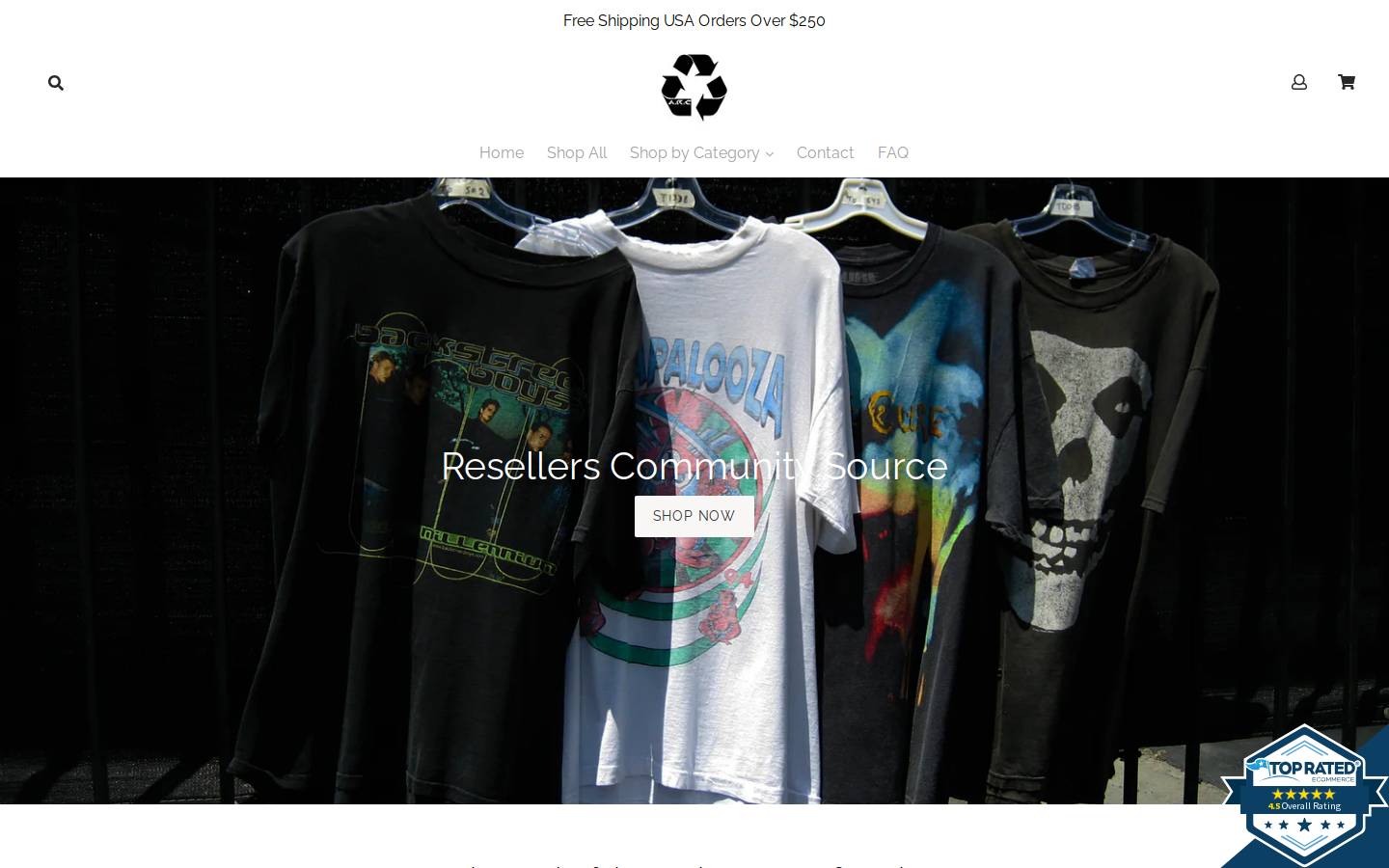 americanrecycled.clothing homepage screenshot