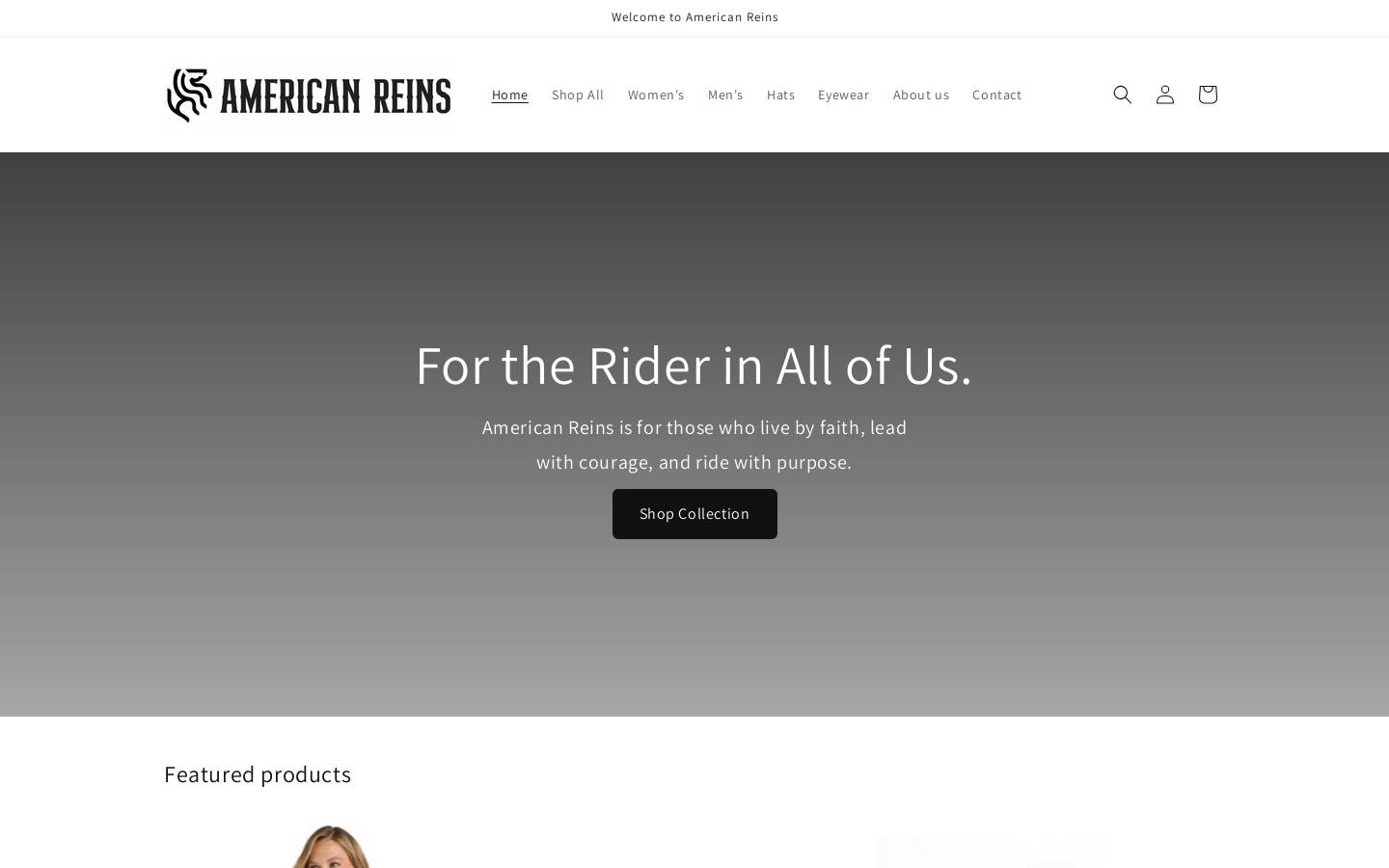 americanreins.com homepage screenshot