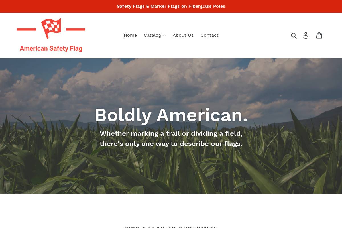 americansafetyflag.com homepage screenshot
