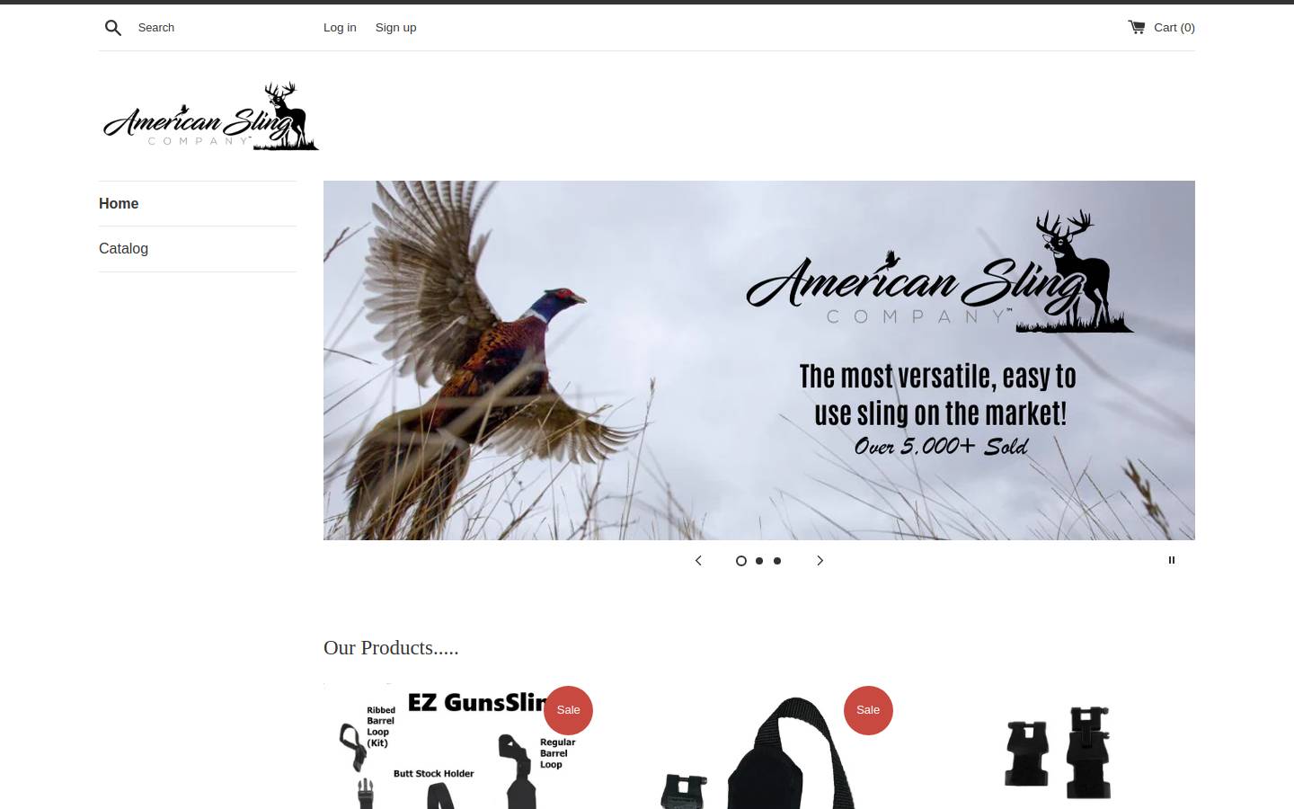 americanslingcompany.com homepage screenshot