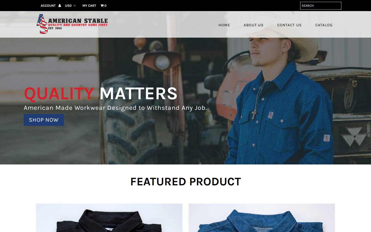 americanstable.com homepage screenshot