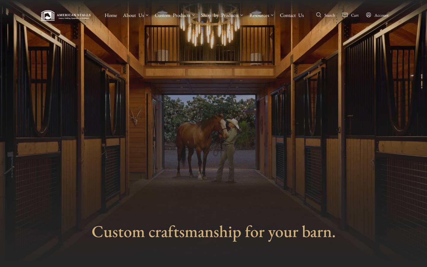 americanstalls.com homepage screenshot