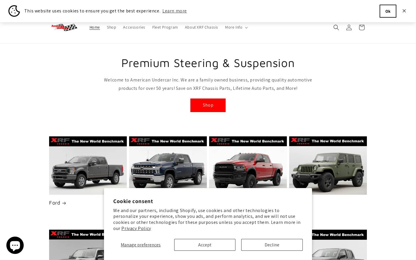 americanundercar.com homepage screenshot