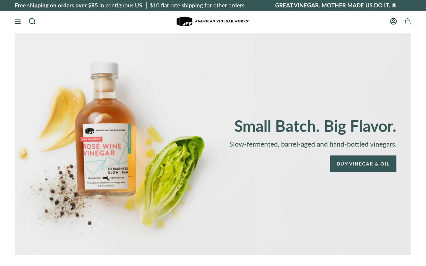 americanvinegarworks.com homepage screenshot