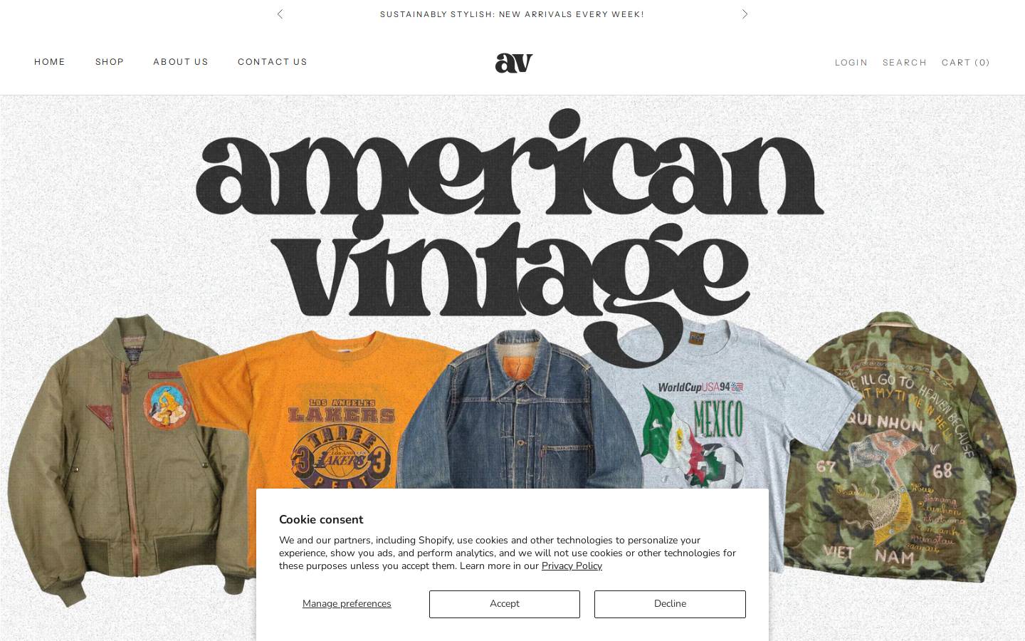 americanvintage.us homepage screenshot