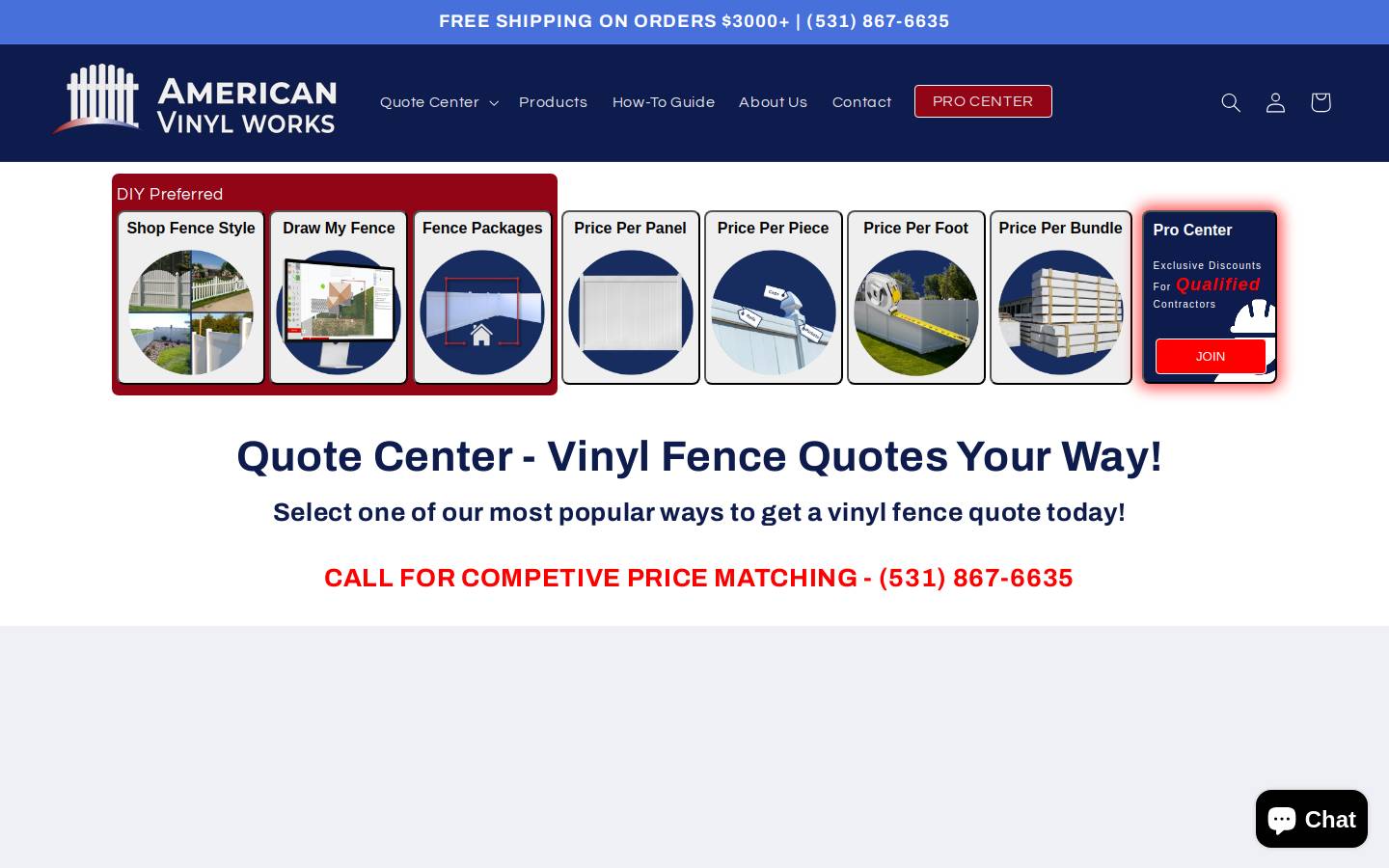 americanvinylworks.com homepage screenshot