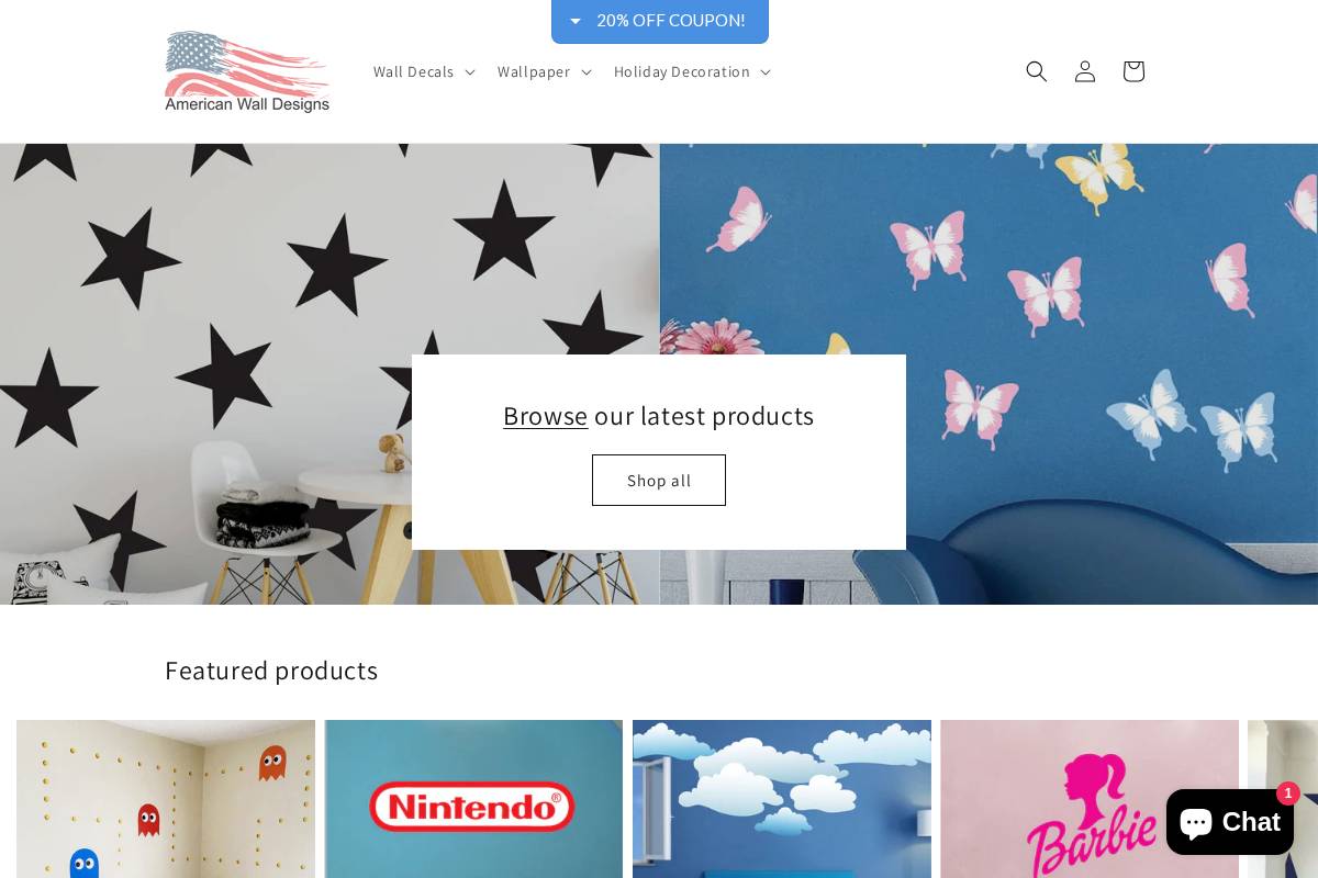americanwalldesigns.com homepage screenshot
