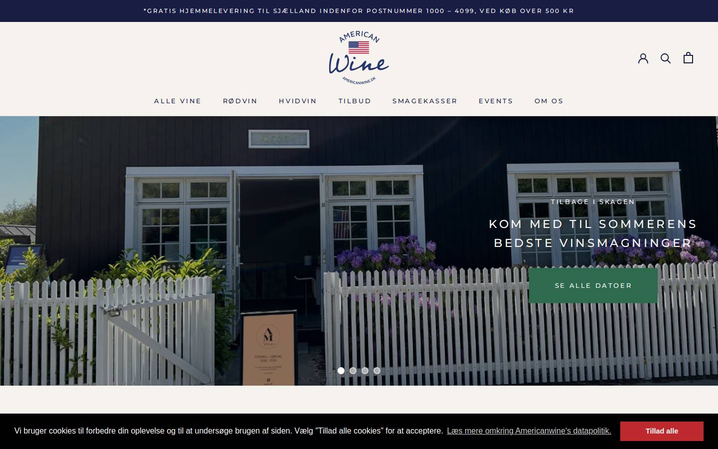 Americanwine homepage screenshot