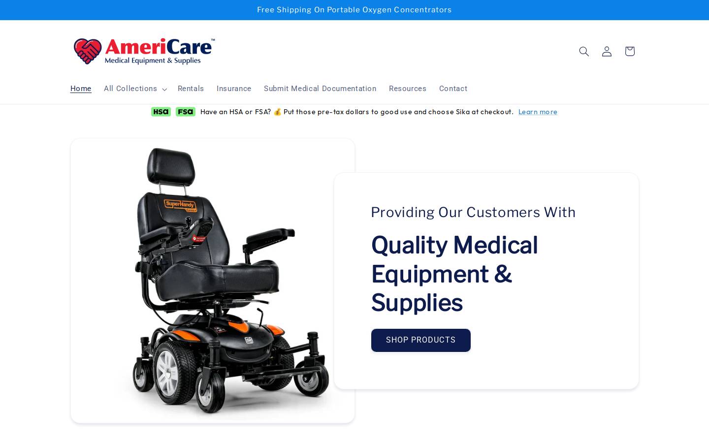 americaremedsupplies.com homepage screenshot