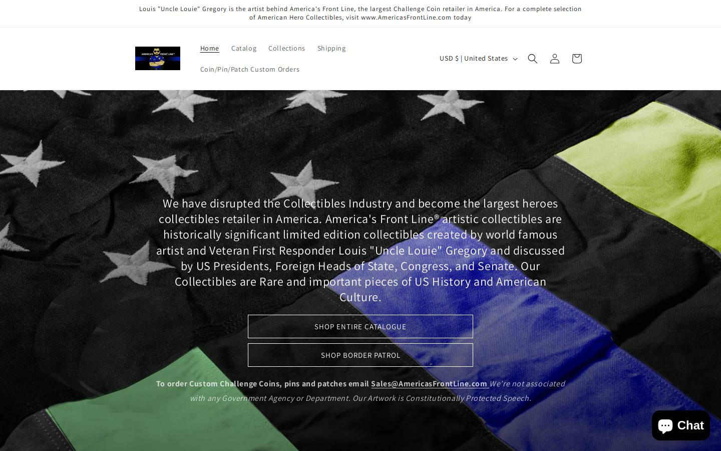 americasfrontline.com homepage screenshot