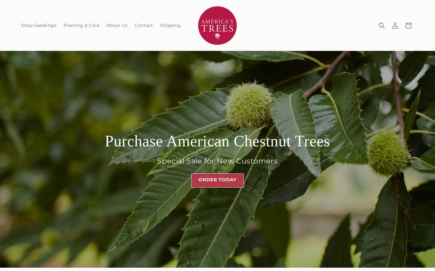 americastrees.com homepage screenshot