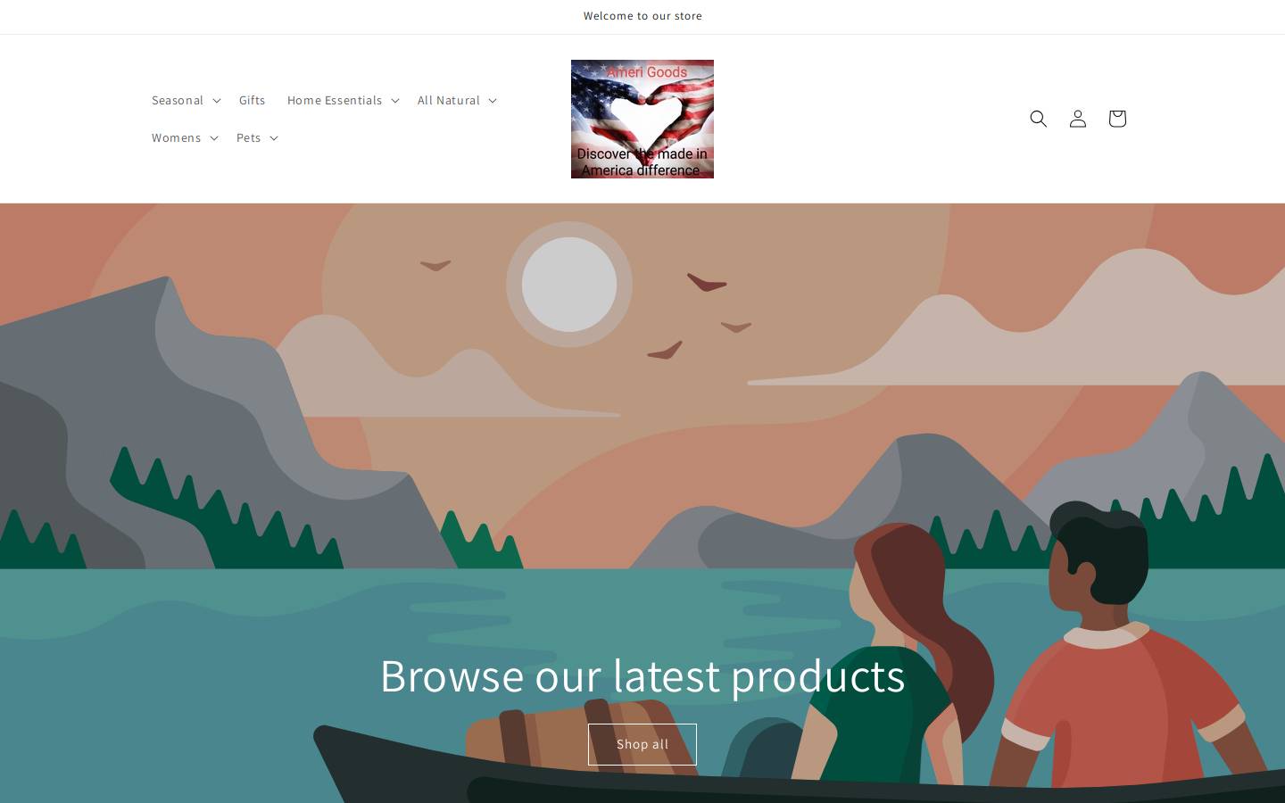amerigoods.us homepage screenshot