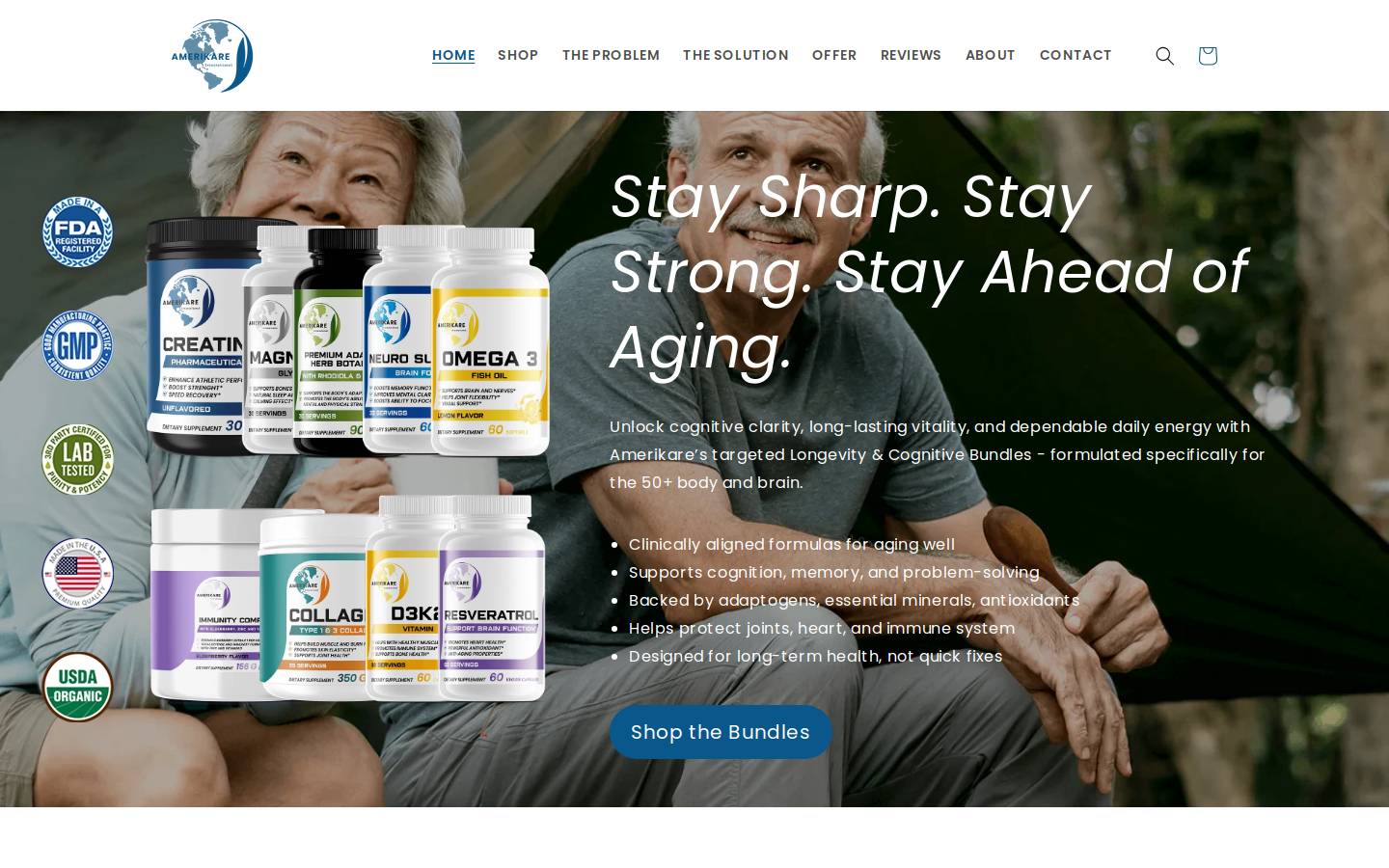 amerikare.com homepage screenshot