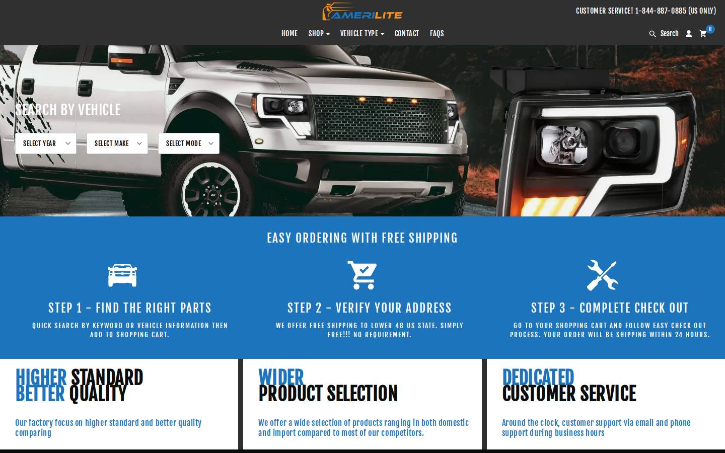 amerilite.net homepage screenshot