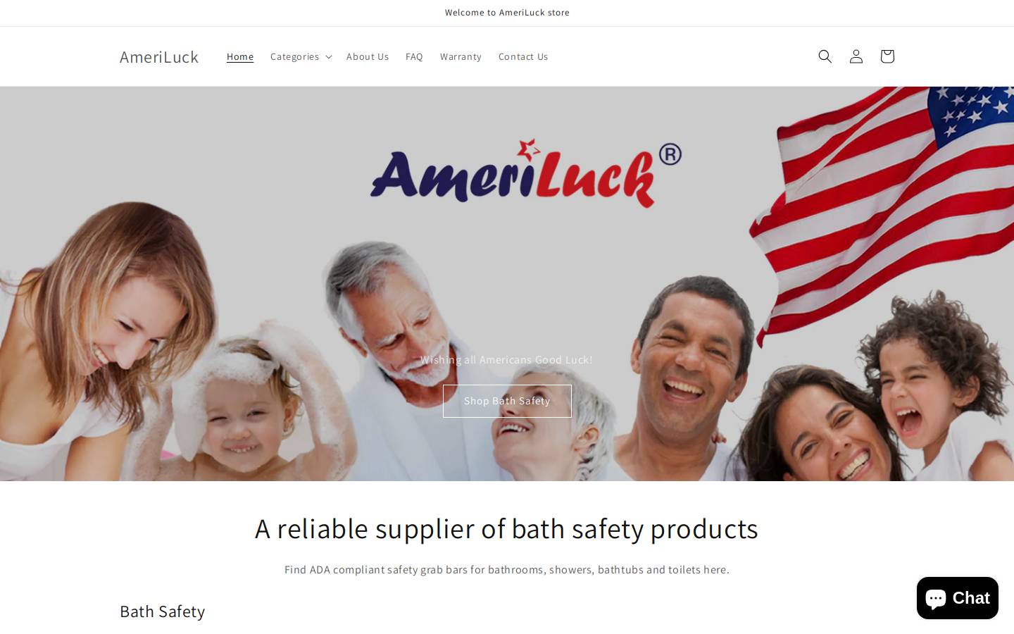 ameriluck.com homepage screenshot
