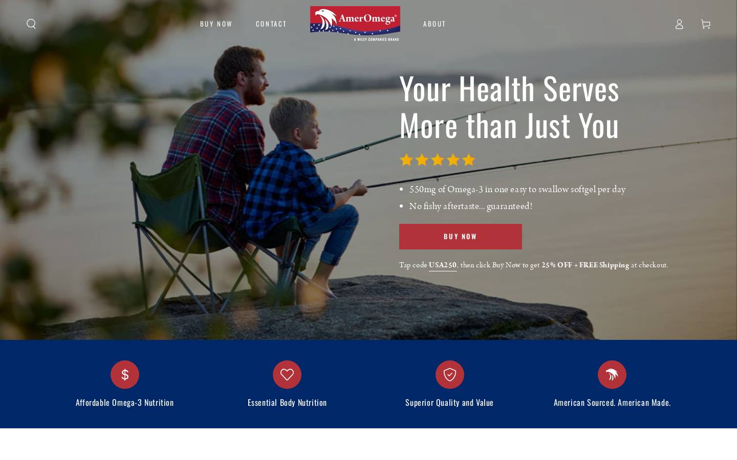 ameromega.com homepage screenshot