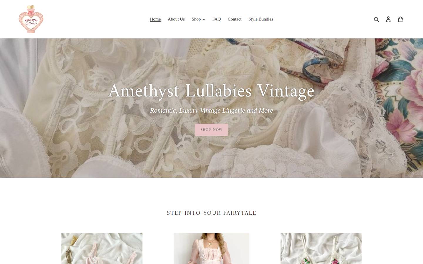amethystlullabies.com homepage screenshot