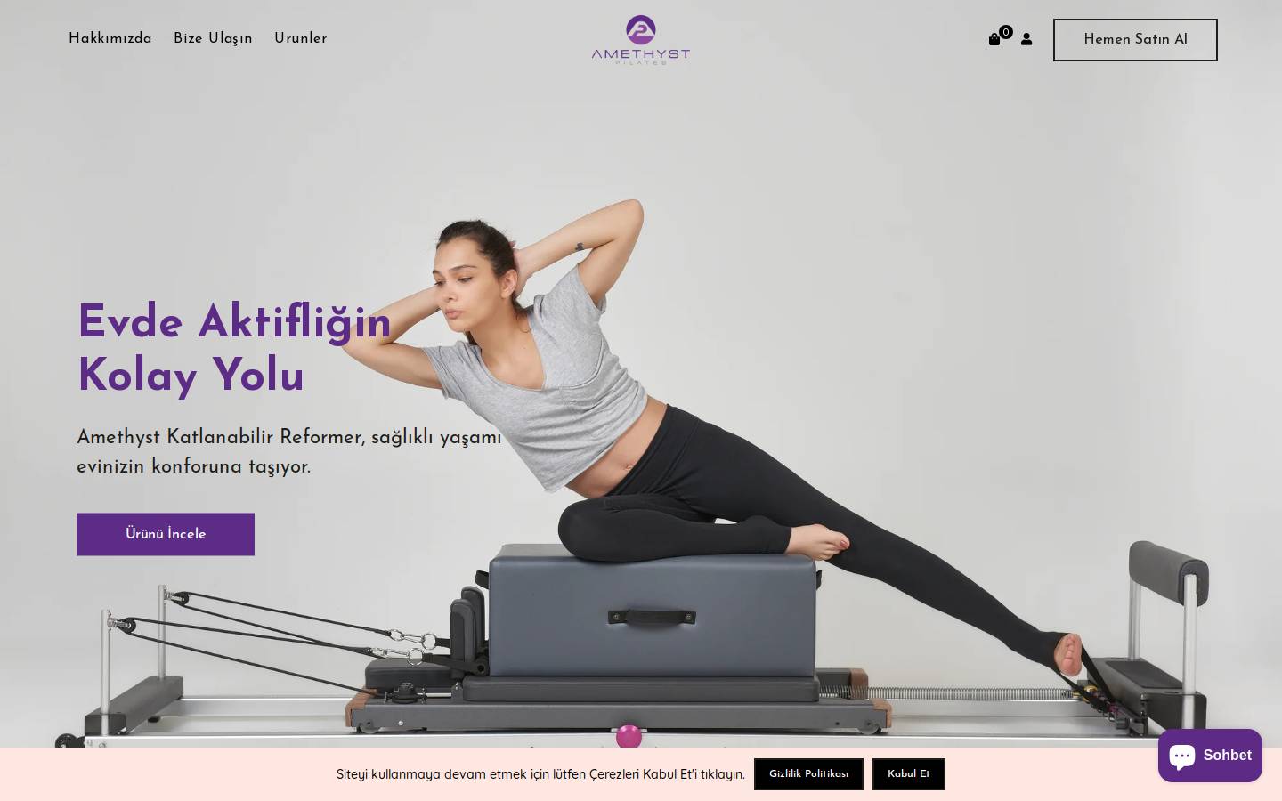 amethystpilates.com homepage screenshot