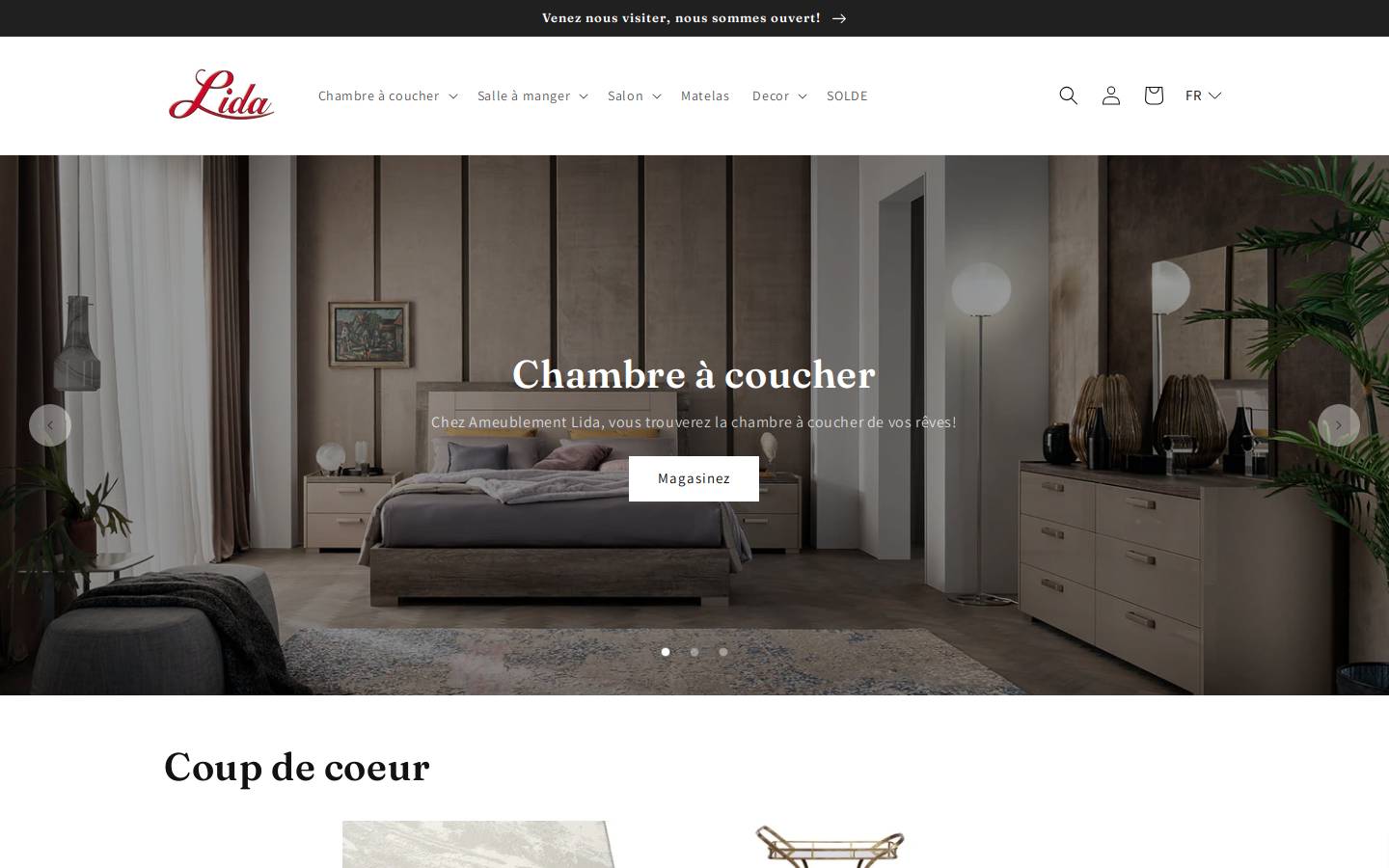 ameublementlida.ca homepage screenshot