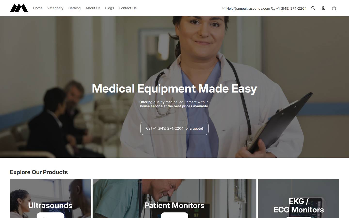 Absolute Med homepage screenshot