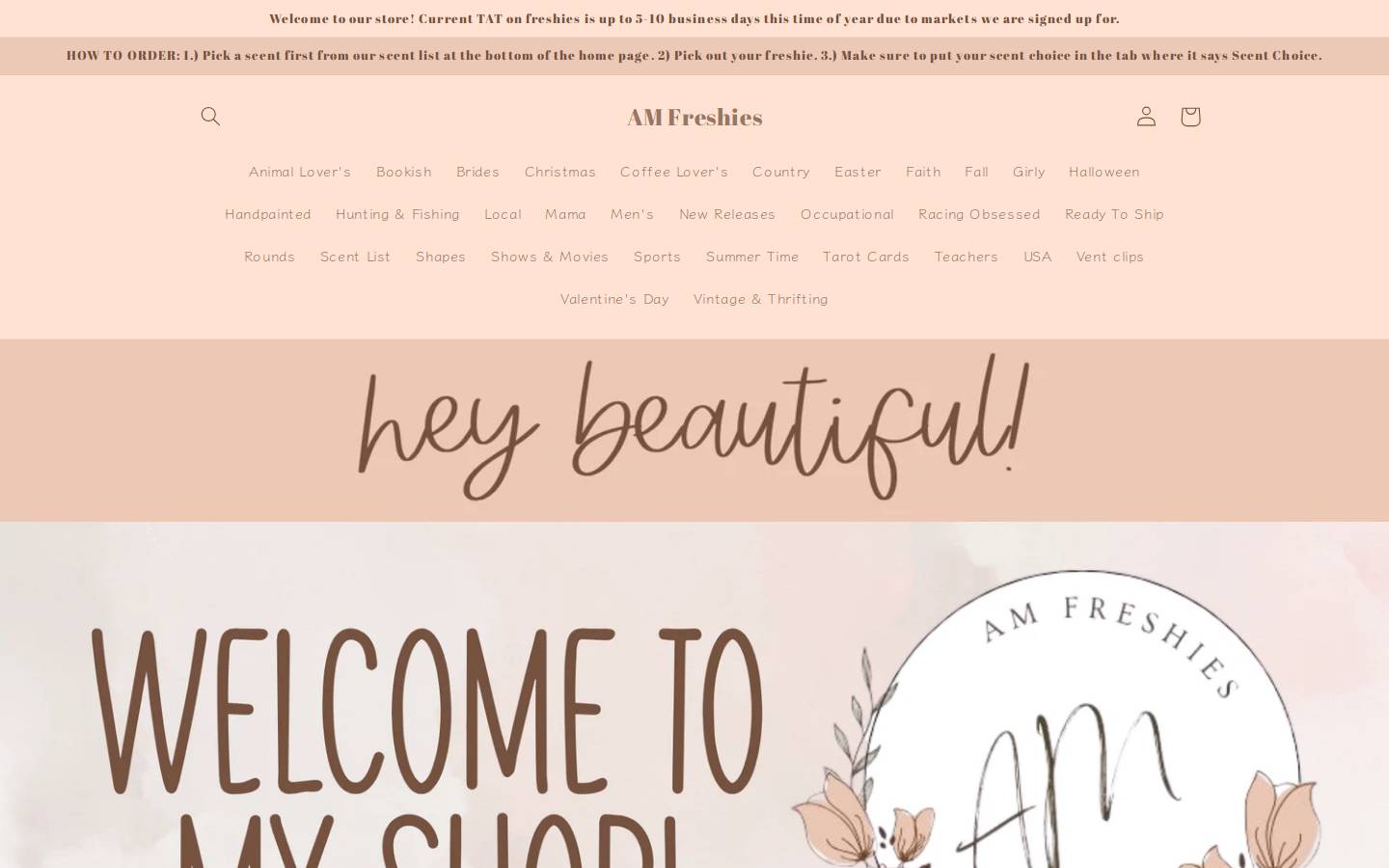amfreshies.com homepage screenshot