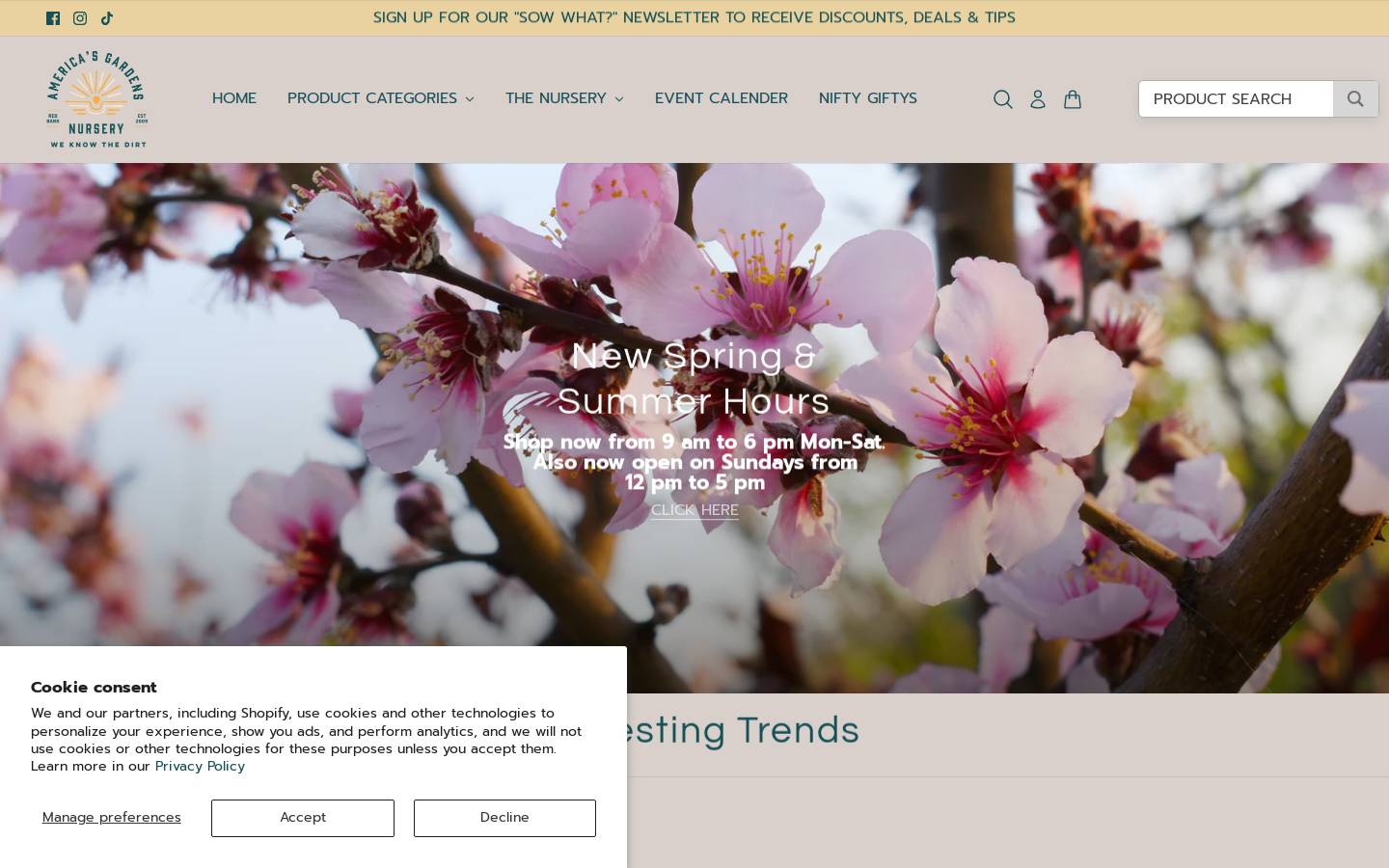 amgardens.com homepage screenshot