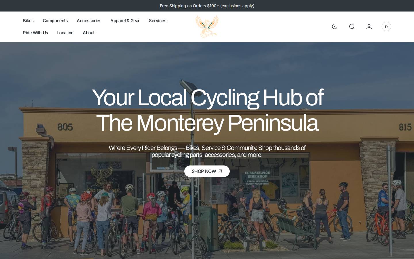 amgcyclery.com homepage screenshot