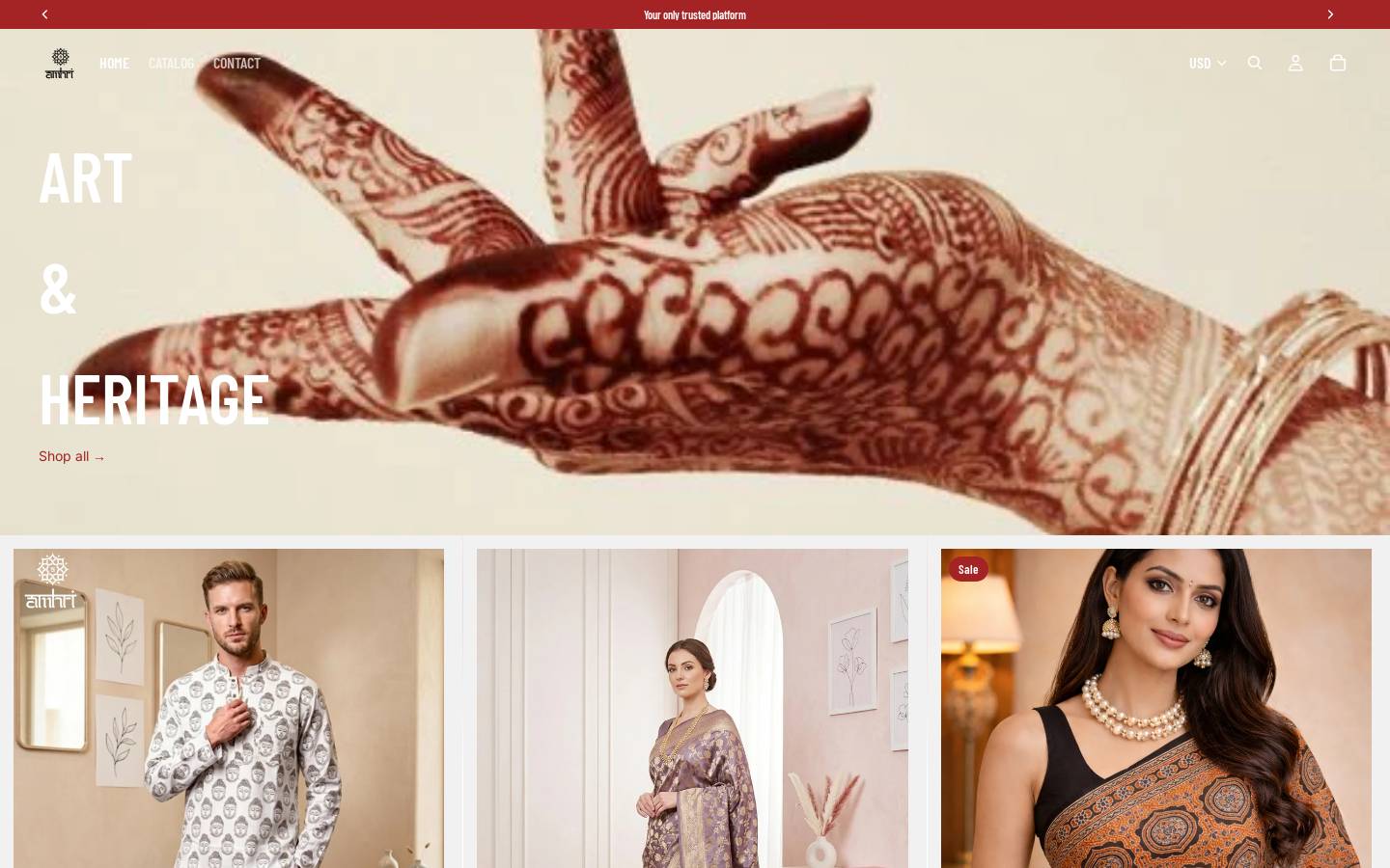 amhri.com homepage screenshot