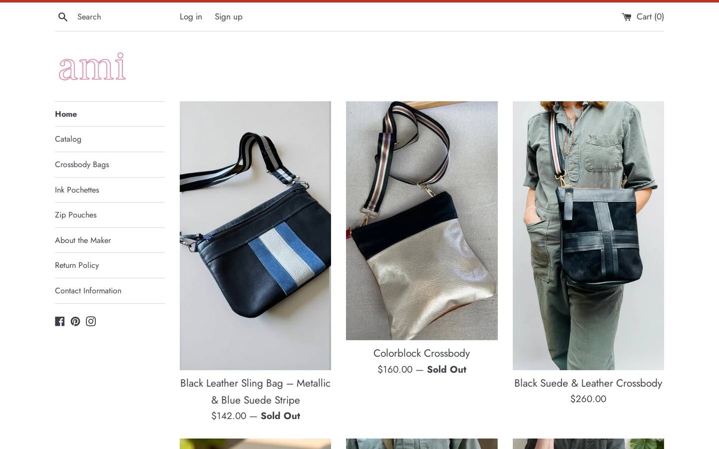 amibags.com homepage screenshot