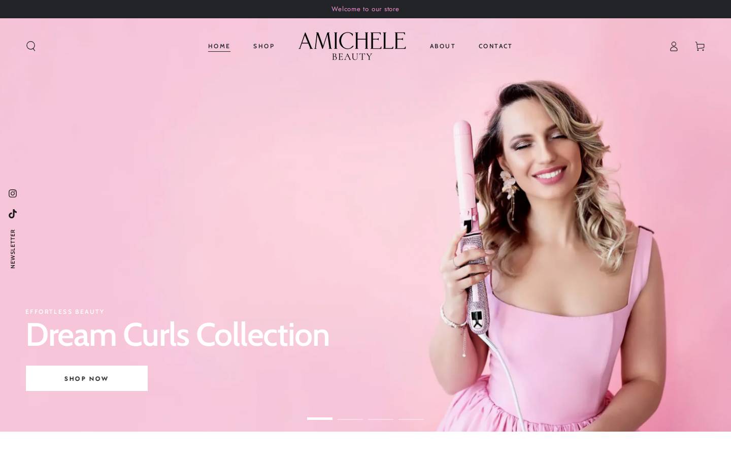 amichelebeauty.com homepage screenshot