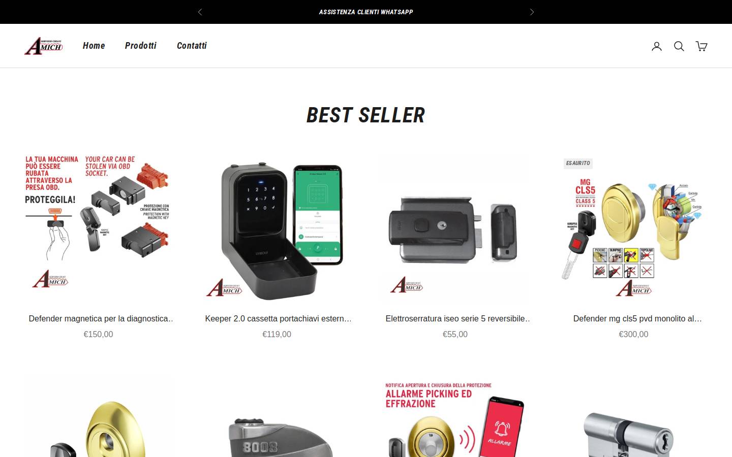 amichserviziochiavi.it homepage screenshot