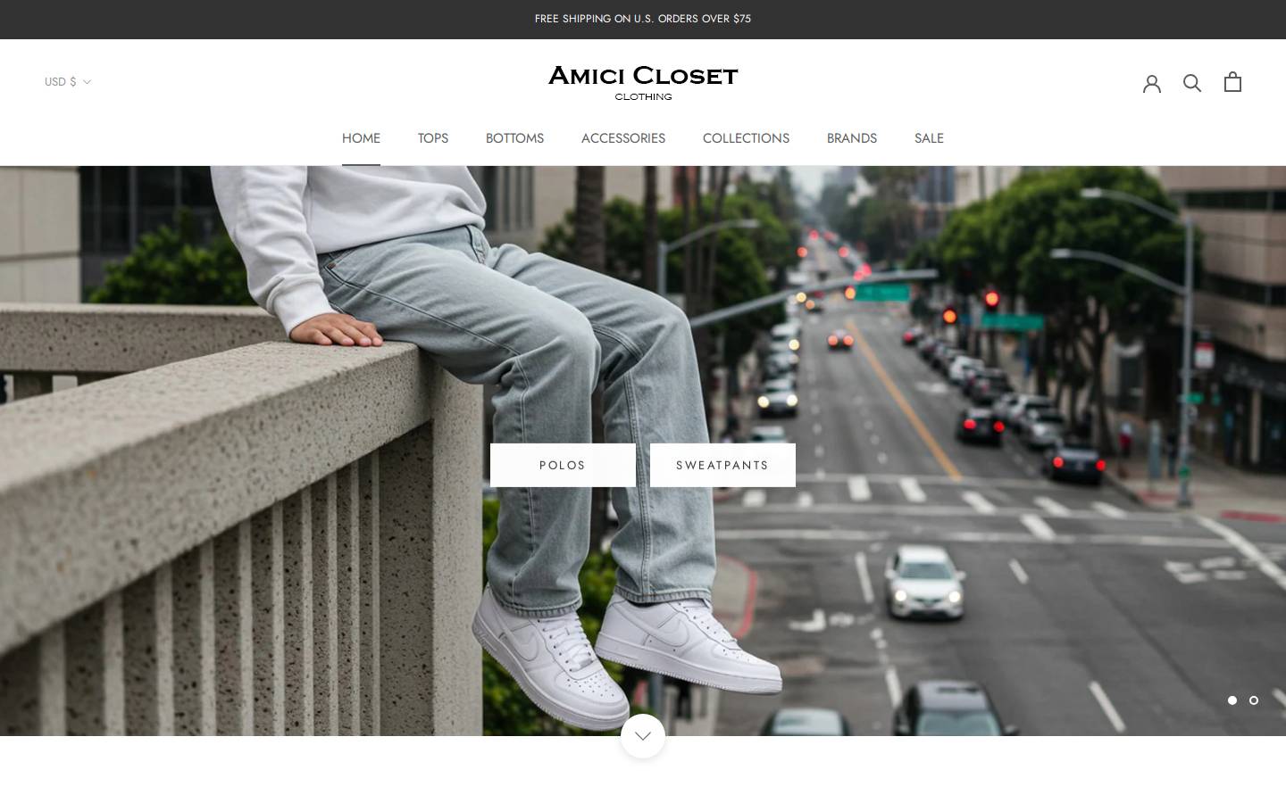amicicloset.com homepage screenshot