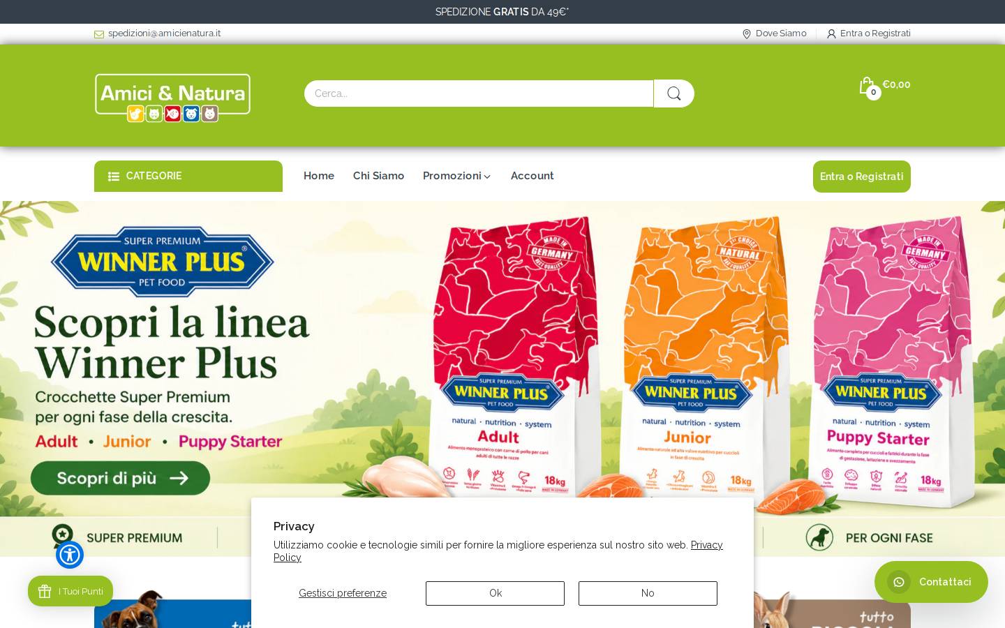 Amici e Natura homepage screenshot