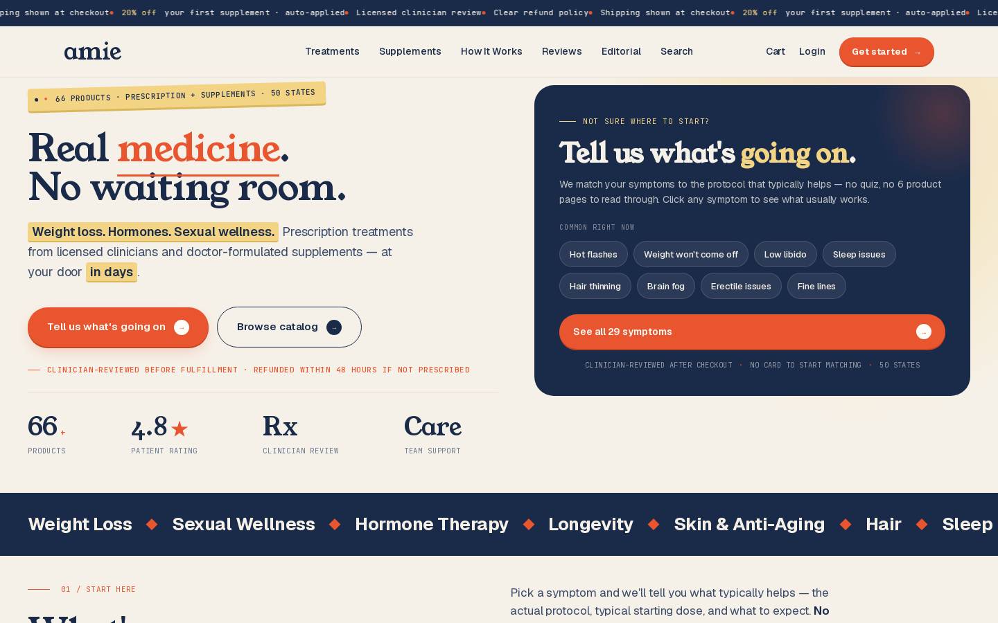amienaturals.com homepage screenshot