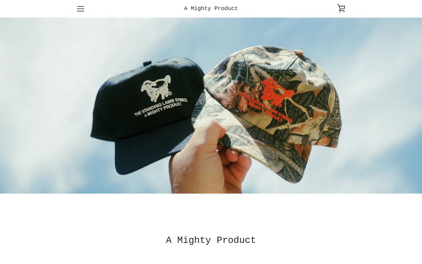 amightyproduct.com homepage screenshot
