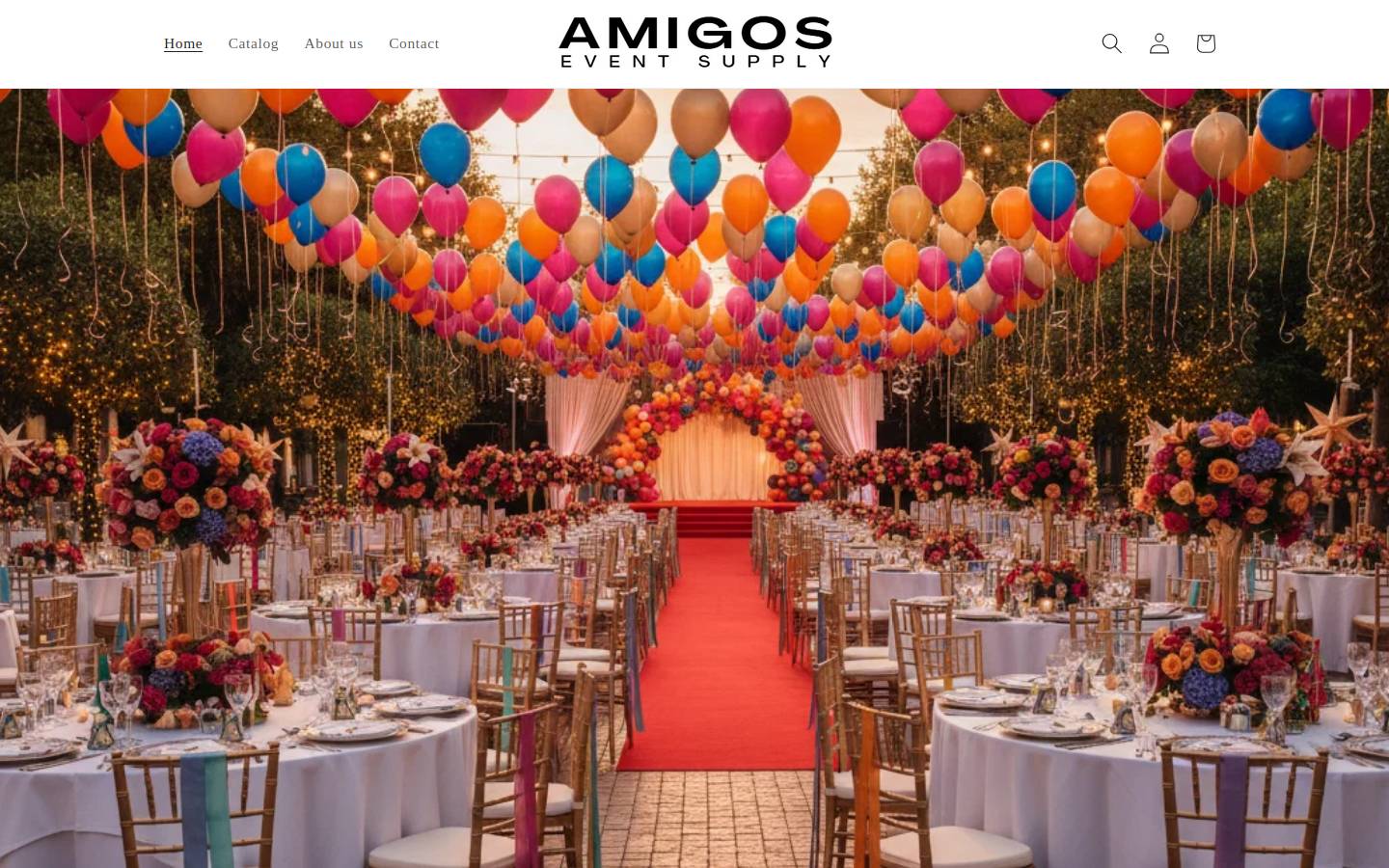 amigoseventsupply.com homepage screenshot
