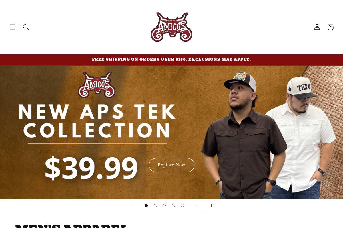 amigosproshop.com homepage screenshot