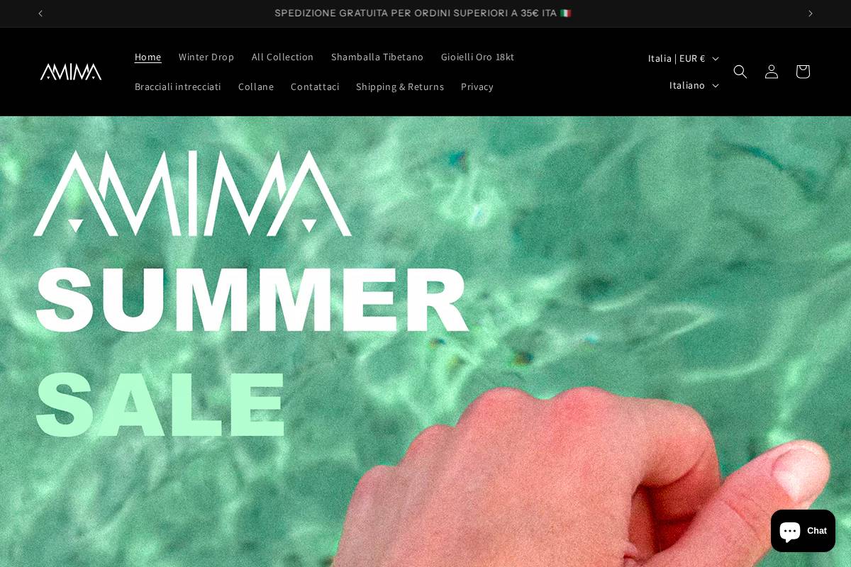 Amimajewelslab homepage screenshot