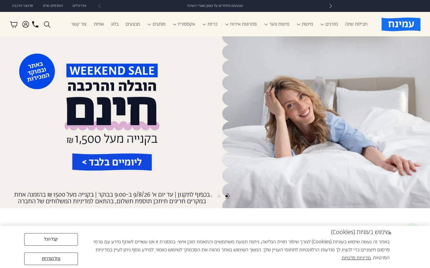 aminach.co.il homepage screenshot