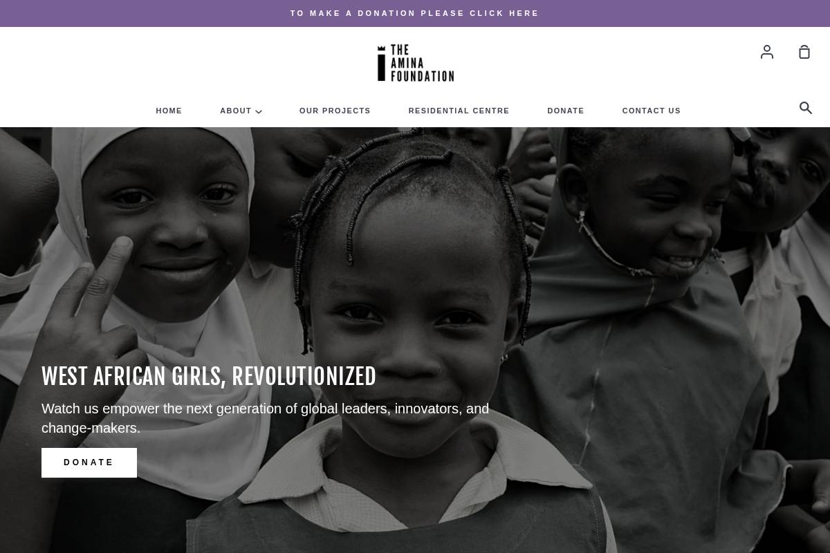aminagirls.org homepage screenshot