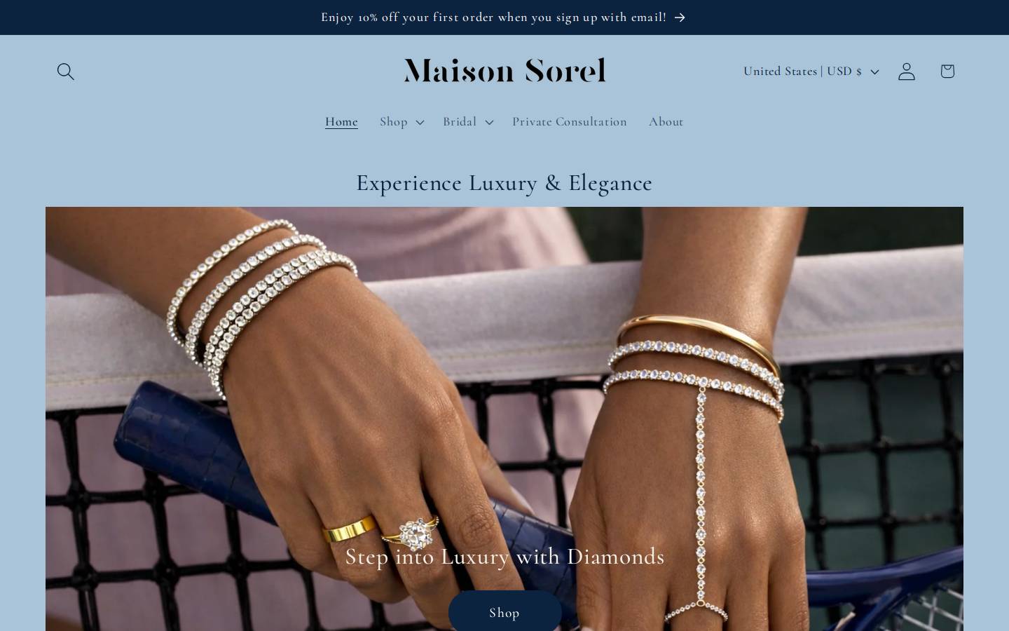 aminasorel.com homepage screenshot